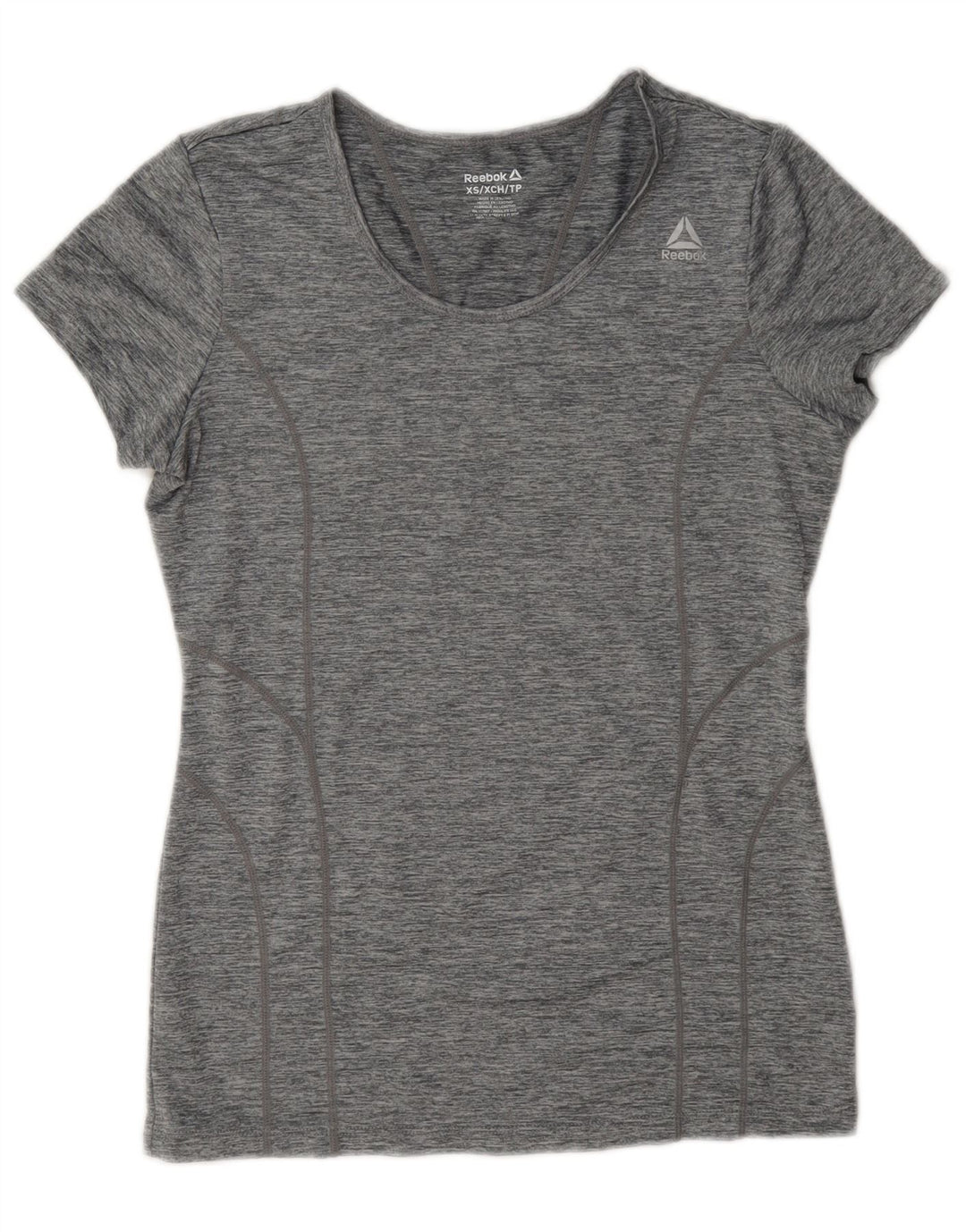 Reebok Damen T-Shirt Top UK 6 XS Grau Polyester