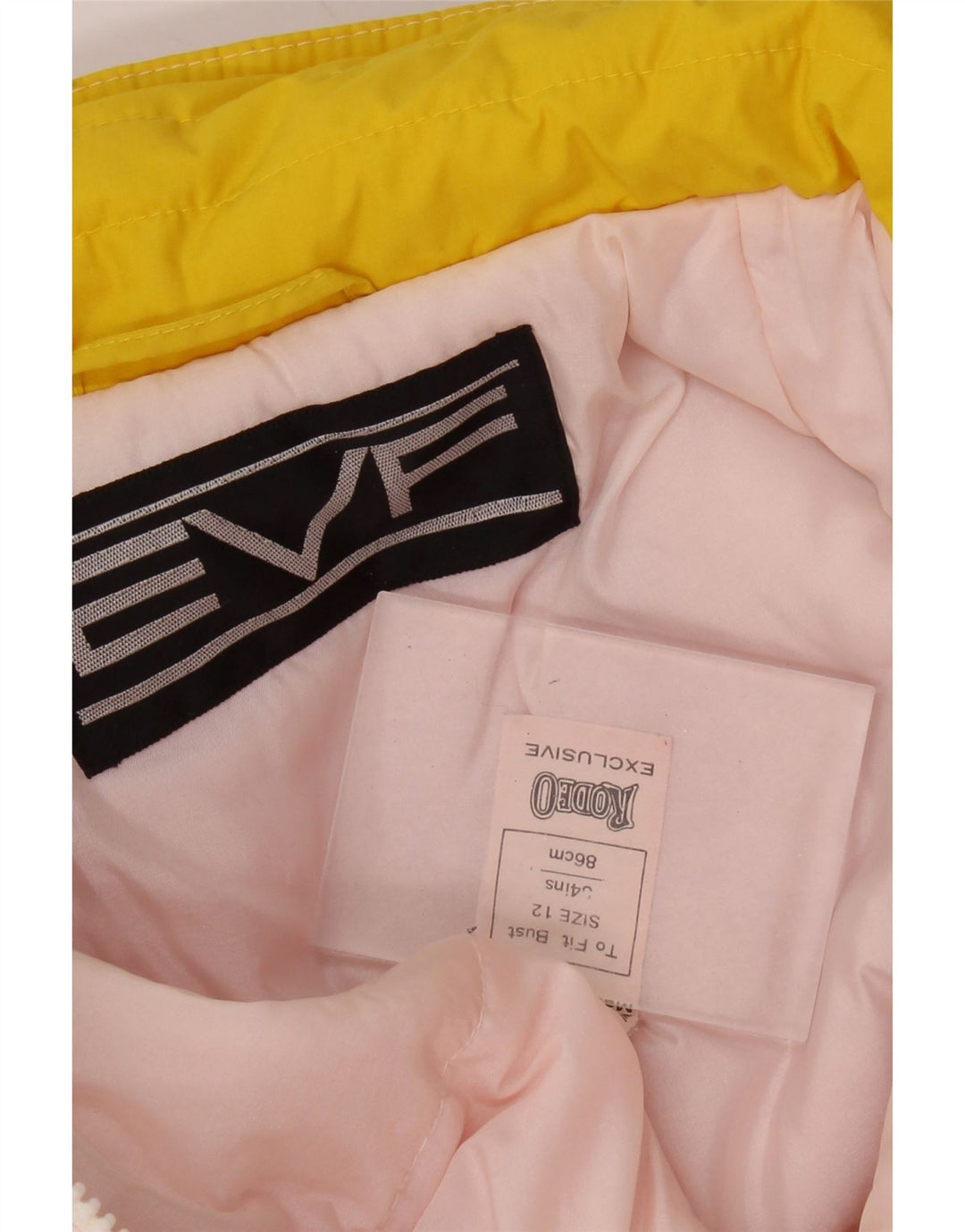 Rodeo Damen Übergroße wattierte Jacke US 12 Large Pink Colourblock Polyester