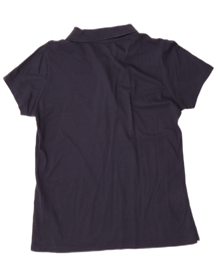 Sergio Tacchini Damen Poloshirt UK 12 Medium Marineblau Baumwolle