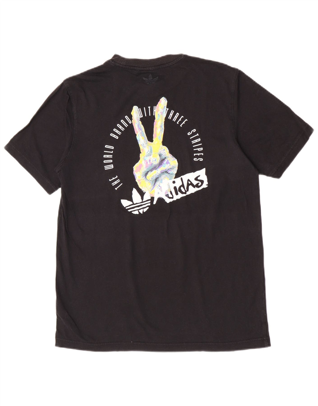 Adidas Herren Grafik T-Shirt Top Small Schwarz Baumwolle