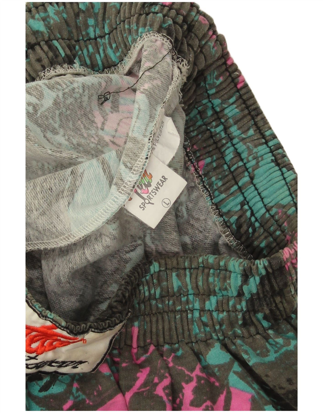 Vintage Damen Trainingshose UK 16 Groß Mehrfarbig Retro