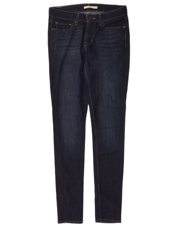 Levi's Damen 711 Skinny Jeans W27 L31 Marineblaue Baumwolle