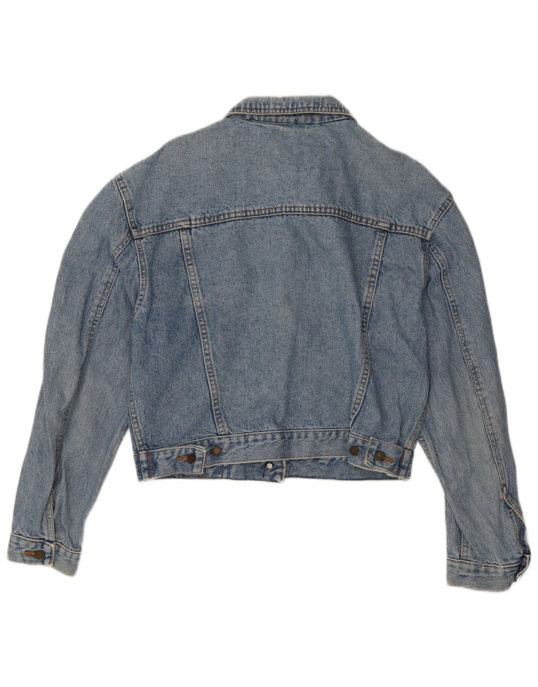Wampum Damen Crop Denim Jacke UK 16 Große blaue Baumwolle