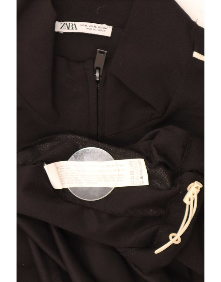 Zara Herren Trainingsanzug Top Jacke XL Schwarz Polyester