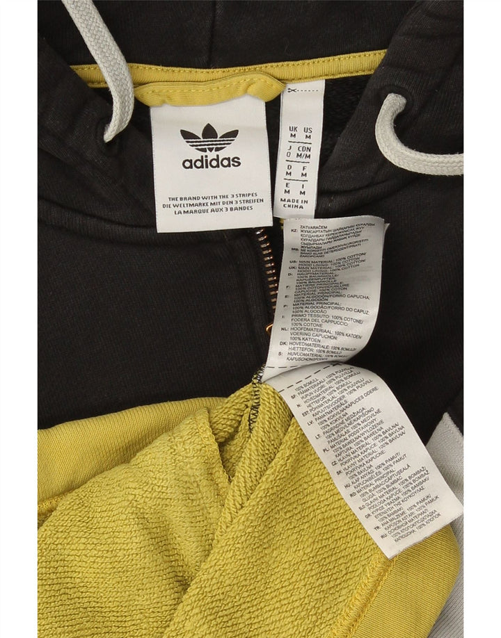 Adidas Herren-Kapuzenpullover mit grafischem Reißverschluss, mittelgroß, mehrfarbig, Farbblock