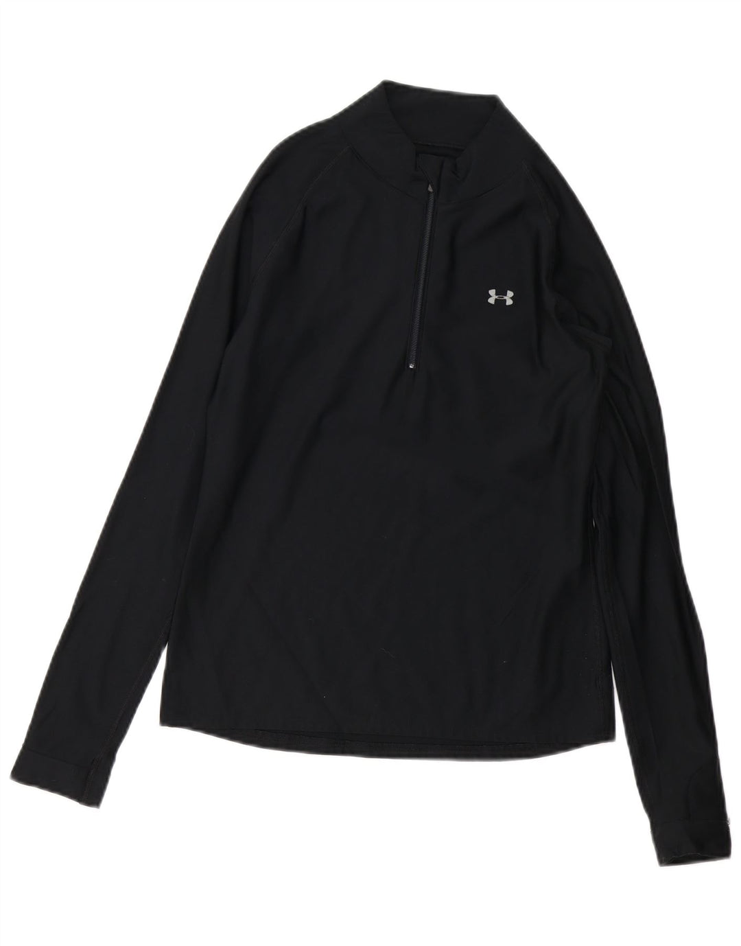 UNDER ARMOUR Damen-Pullover-Trainingsanzugoberteil mit Reißverschluss, UK 10, Größe S, Schwarz
