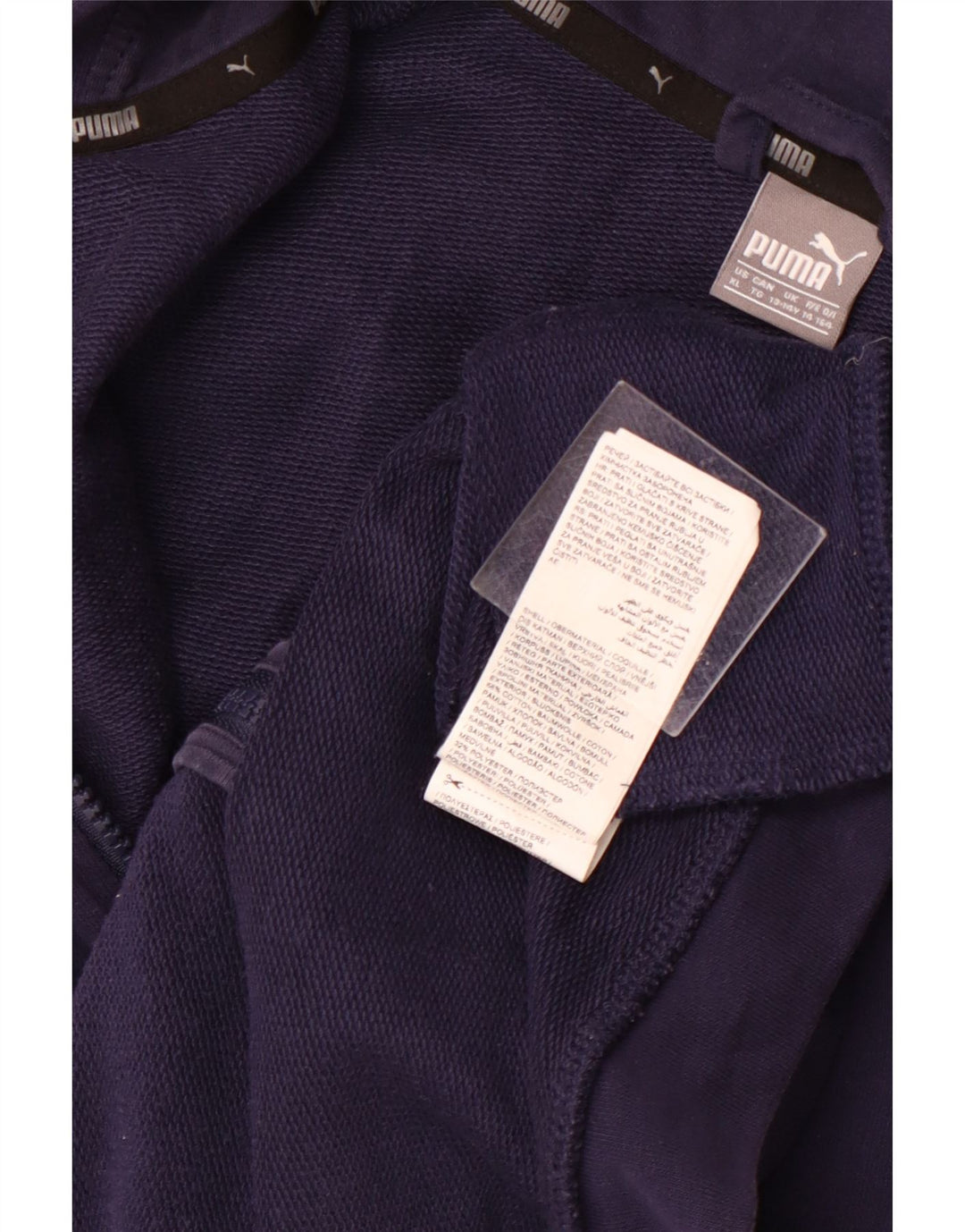 PUMA Jungen Graphic Zip Hoodie Pullover 13-14 Jahre Marineblaue Baumwolle