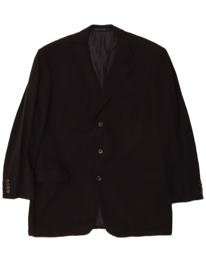 Hugo Boss Herren-Blazer mit 3 Knöpfen, EU 54, 2XL, marineblaue Schurwolle