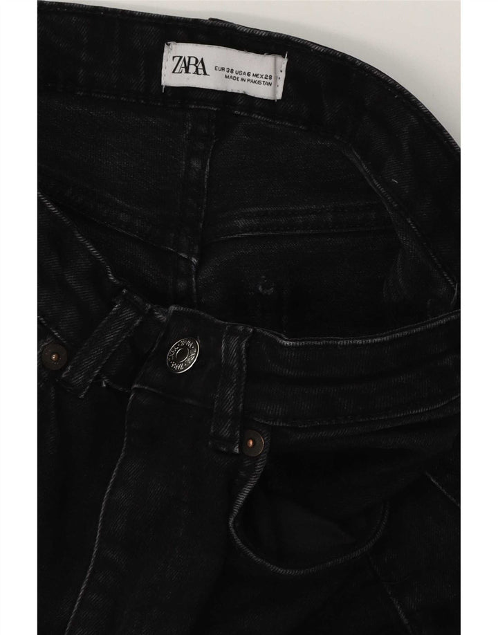 Kurze Jeans für Damen von Zara, EU 38, Größe S, W28, L25, Schwarz