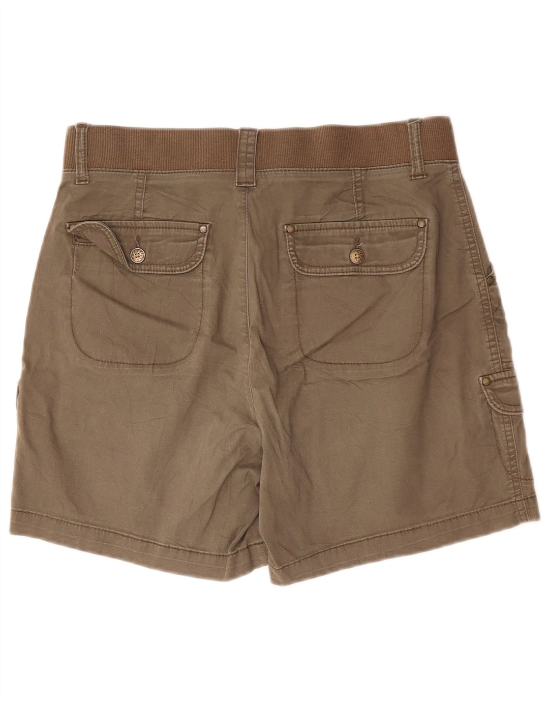 LEE Damen-Cargoshorts mit mittlerer Leibhöhe und entspannter Passform, US 6, Mittel W30, Khaki-Baumwolle