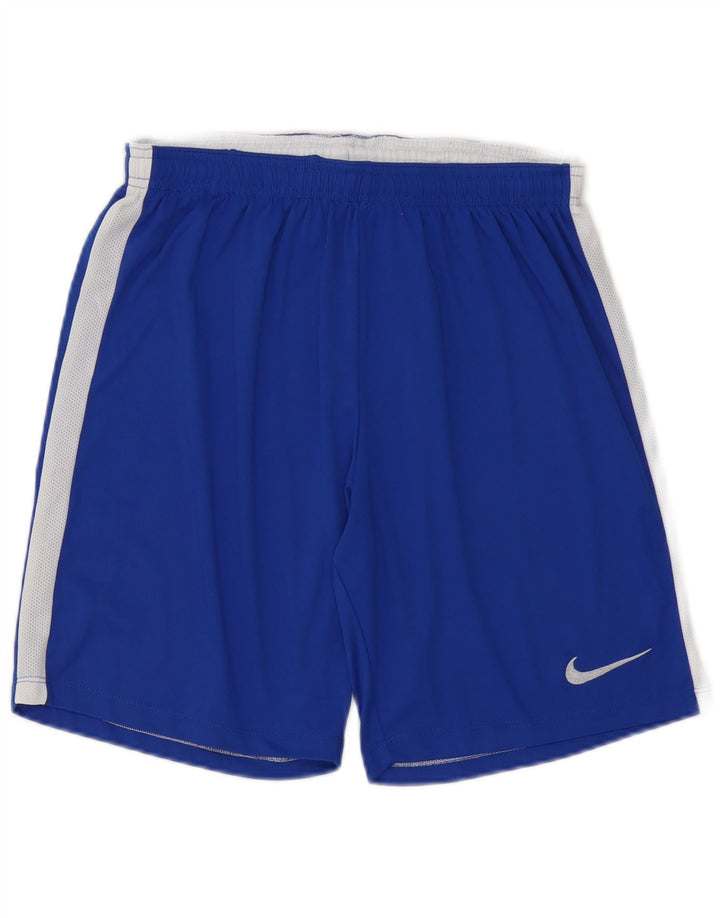 Nike Herren Dri Fit Sportshorts Mittelblaues Colourblock-Polyester