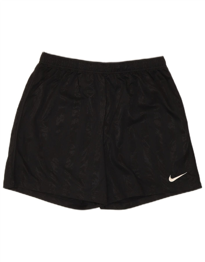 Nike Herren-Sportshorts, mittelgroß, schwarz gestreift, Polyester