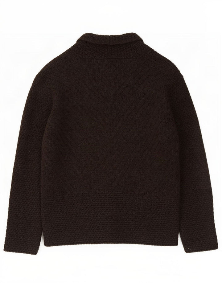 Marks & Spencer Damen Strickjacke UK 12 Mittelbraune Wolle