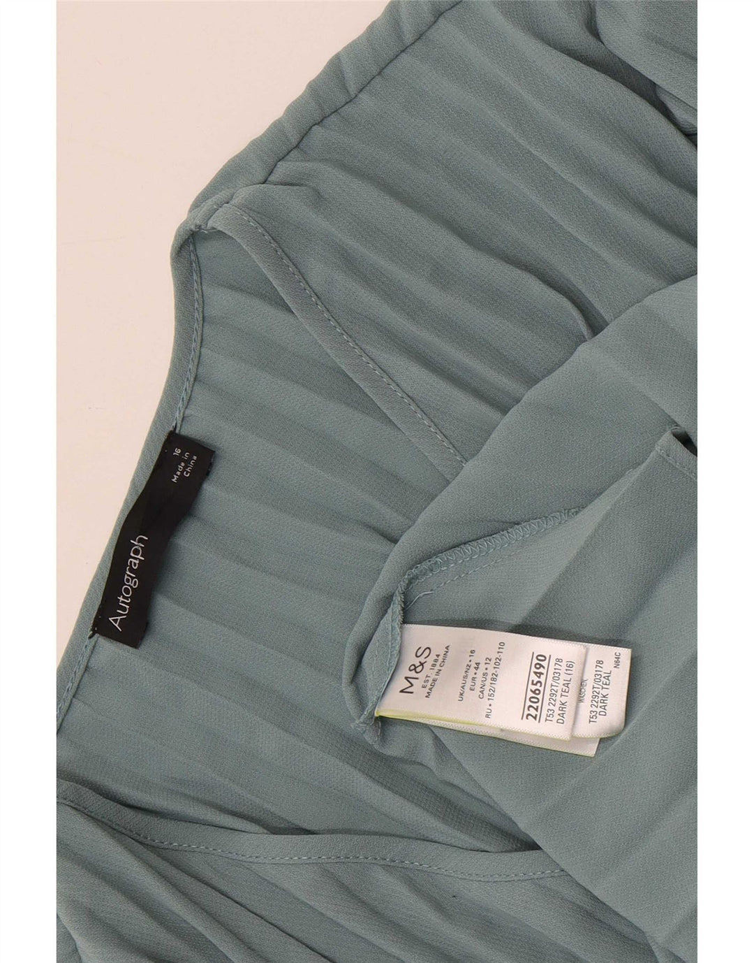 Marks & Spencer Damen Autograph Langarm-Blusenoberteil UK 16 Large Blau