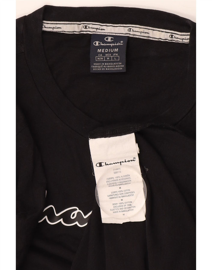 Champion Herren-T-Shirt mit Grafik, mittelschwarze Baumwolle