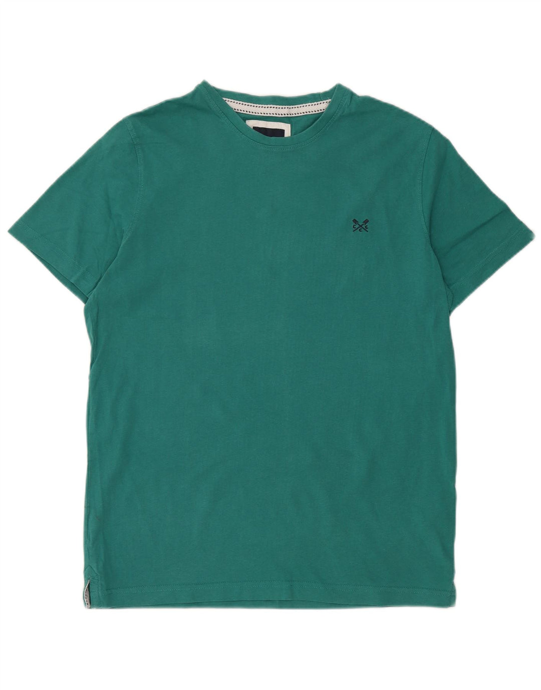 Crew Clothing Herren-T-Shirt aus mittelgrüner Baumwolle