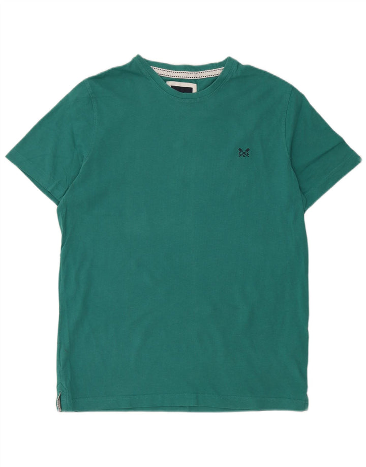 Crew Clothing Herren-T-Shirt aus mittelgrüner Baumwolle