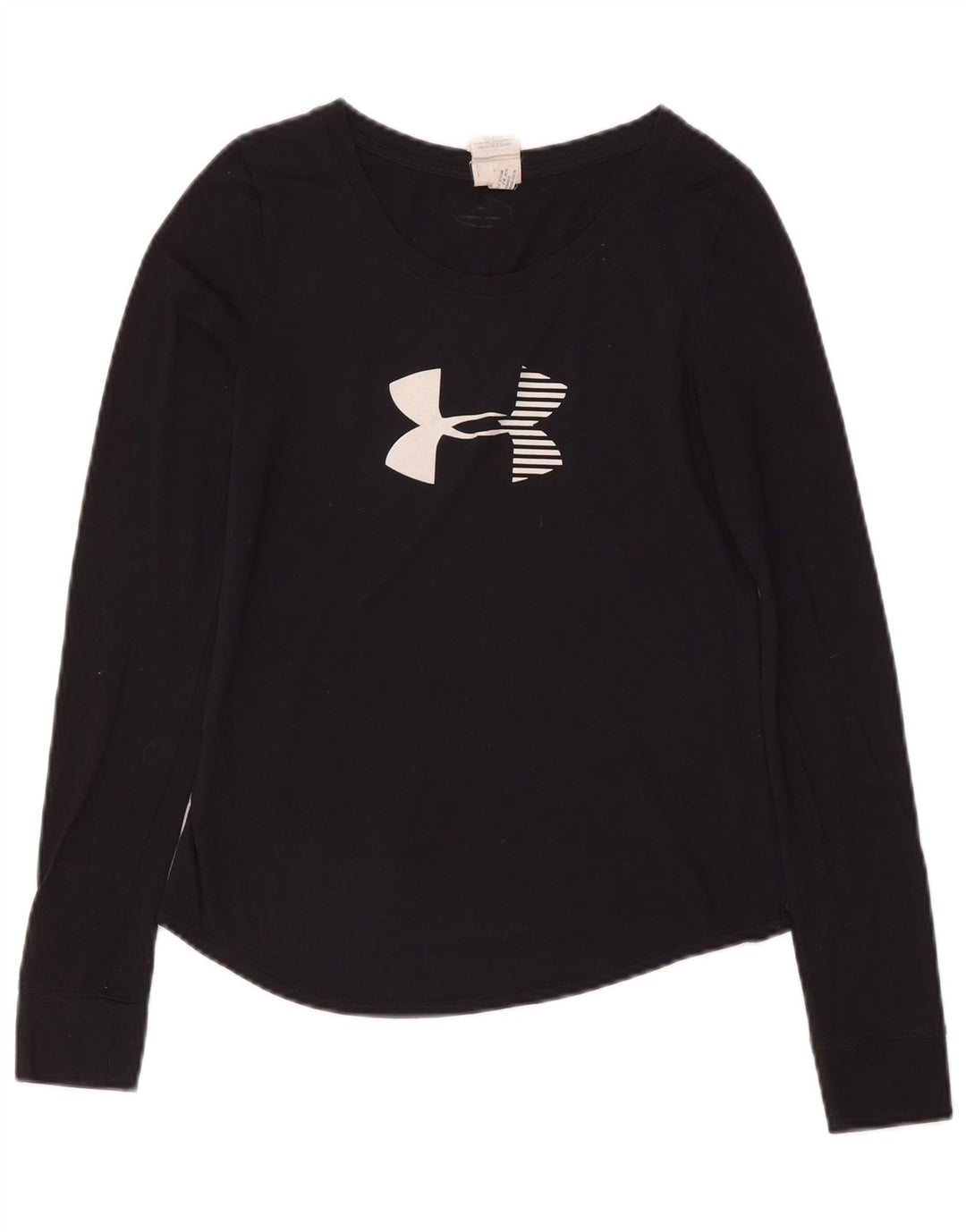UNDER ARMOUR Damen Graphic Top Langarm UK 10 Small Marineblau