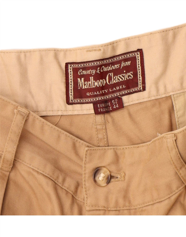 Marlboro Classics Herren Pegged Cargo Shorts EU 52 XL W32 Beige Baumwolle