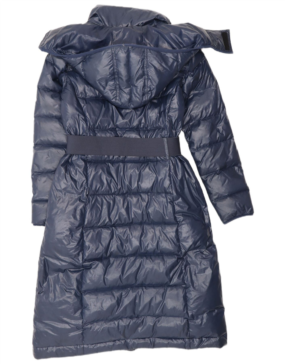 Benetton Wattierter Damenmantel mit Kapuze IT 42 Medium Navy Blue Polyamid