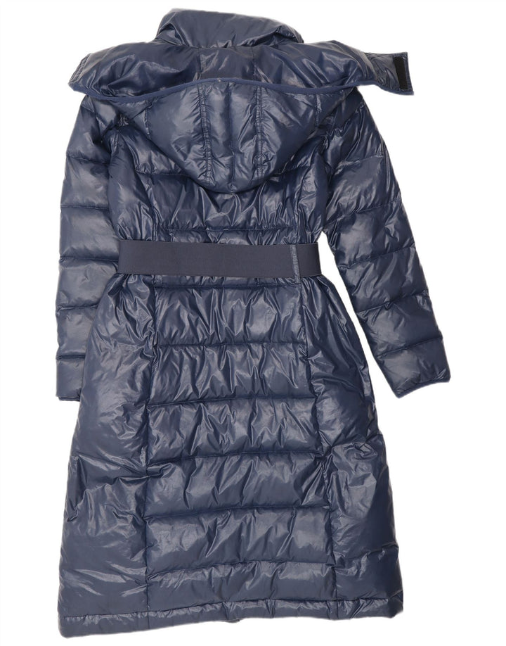 Benetton Wattierter Damenmantel mit Kapuze IT 42 Medium Navy Blue Polyamid