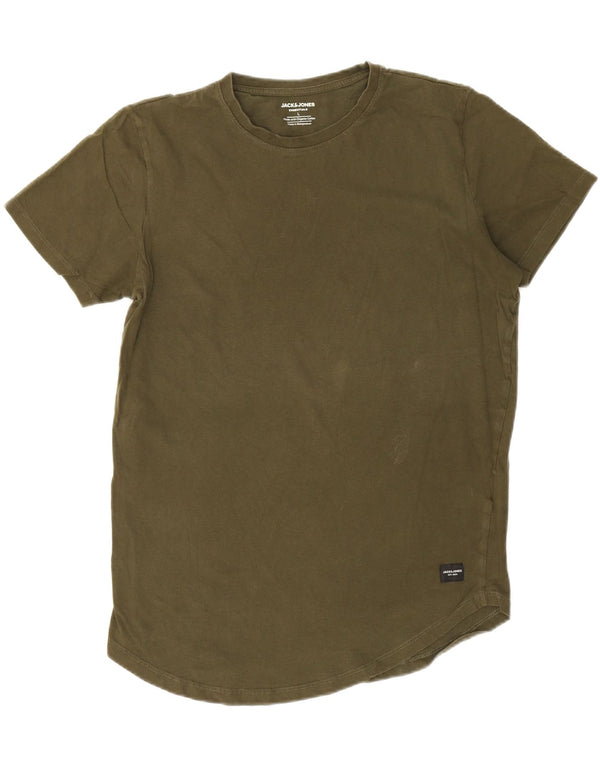 Jack & Jones Herren Lash T-Shirt Top Large Khaki Baumwolle