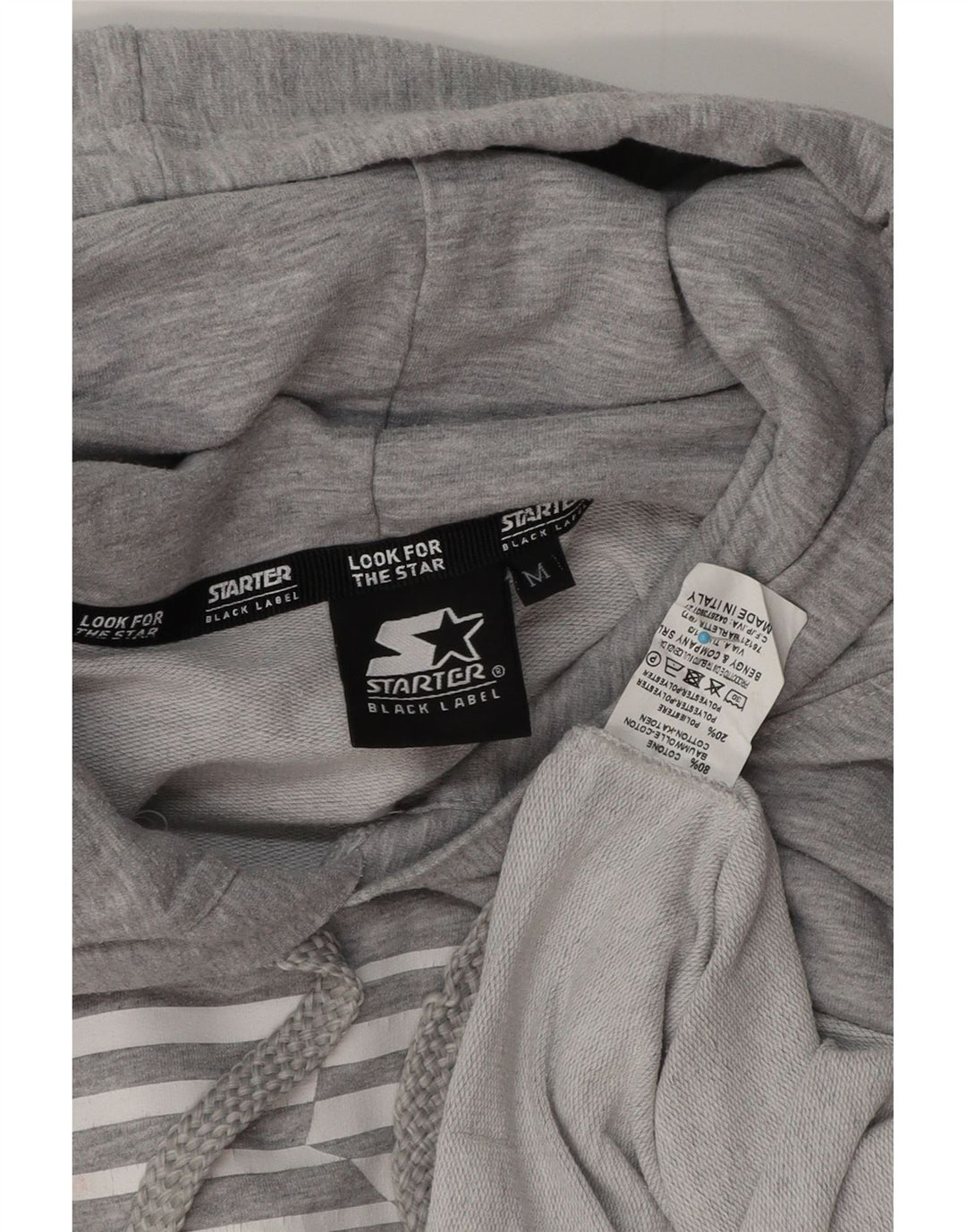 Starter Herren-Kapuzenpullover mit Grafik, mittelgraue Baumwolle