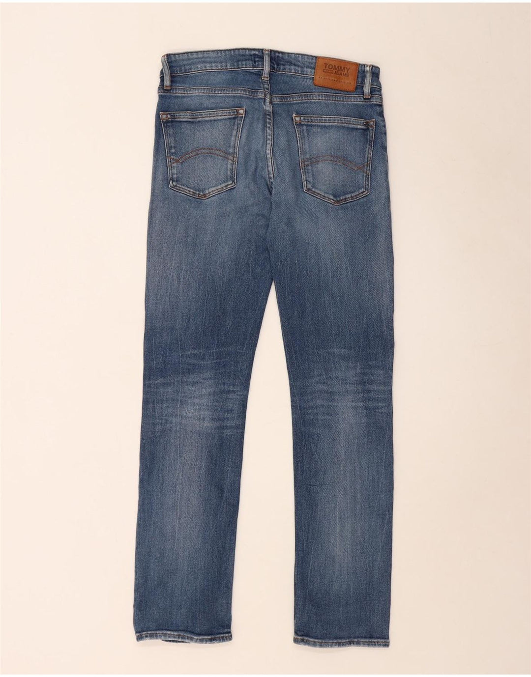 Tommy Hilfiger Herren Ryan Straight Jeans W32 L42 Blaue Baumwolle