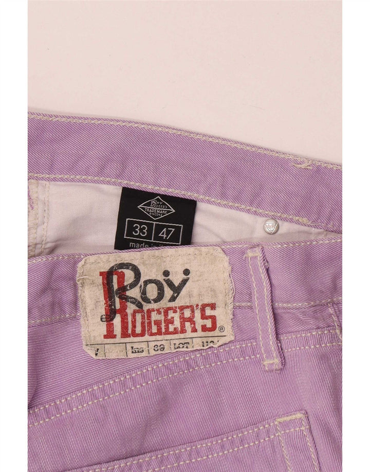 Roy Rogers Damen Slim Jeans W33 L32 Lila Baumwolle