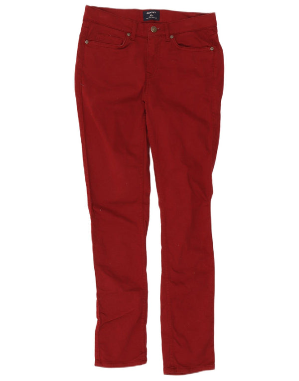 Gant Damen Kate High Waist Skinny Jeans W26 L30 Burgund Baumwolle