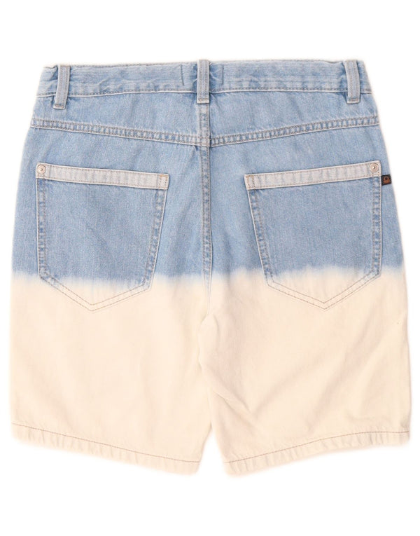 BENETTON Jungen-Jeansshorts, 10–11 Jahre, W26, XL, blaue Farbblock-Baumwolle