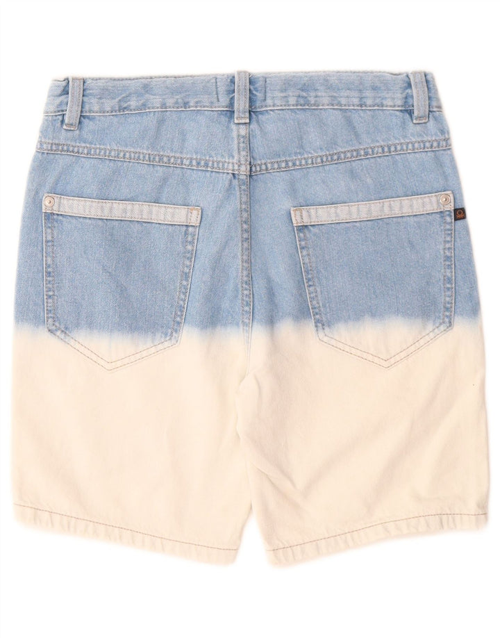 BENETTON Jungen-Jeansshorts, 10–11 Jahre, W26, XL, blaue Farbblock-Baumwolle