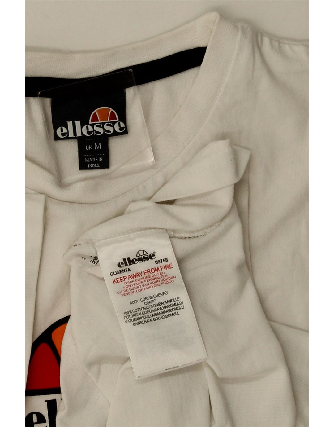 ELLESSE Herren-T-Shirt mit Grafik, mittelweiße Baumwolle