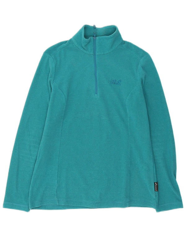 Jack Wolfskin Damen Fleecepullover mit Reißverschluss, UK 14, Mitteltürkis