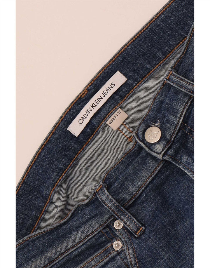 Calvin Klein Herren Straight Jeans W34 L32 Blau