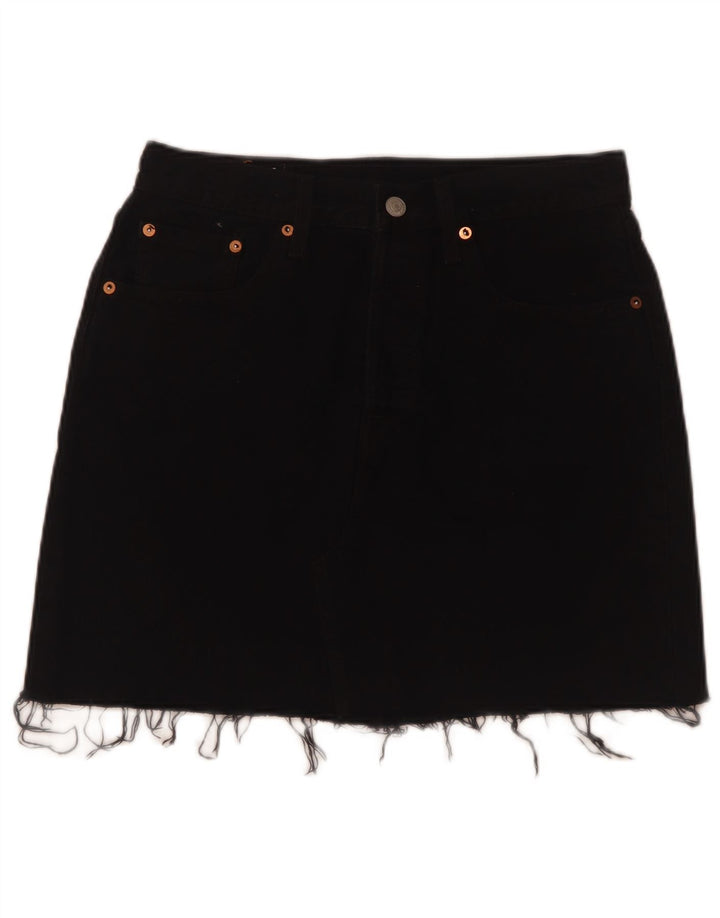 Levi's Damen Jeansrock W28 Mittelschwarze Baumwolle