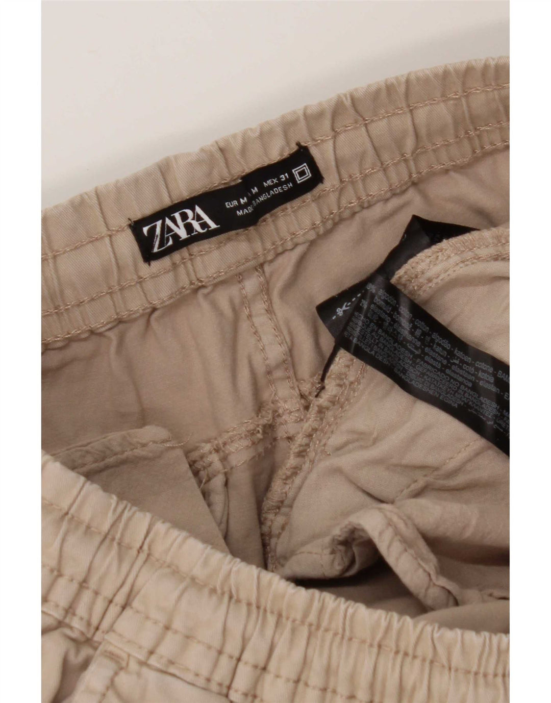 Zara Herren-Jogginghose, Cargohose, Größe M, W31, L27, Grau, Baumwolle