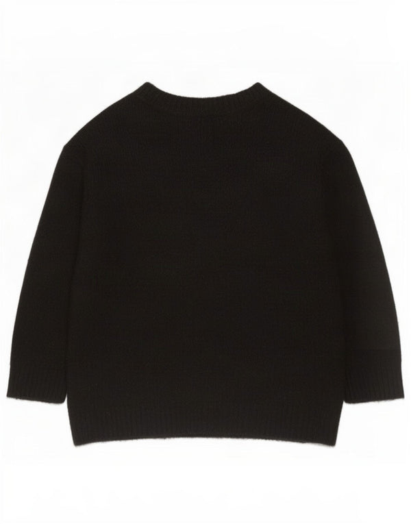 Zara Damen-Pullover mit entspannter Passform, Rundhalsausschnitt, Gr. 14, Mittelschwarz, Acryl