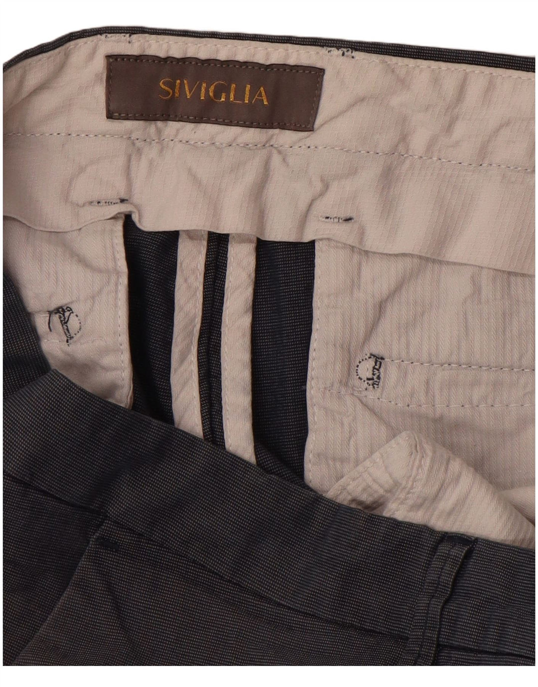 SIVIGLIA Gerade Chinohose für Herren, W35, L32, Marineblau, Baumwolle