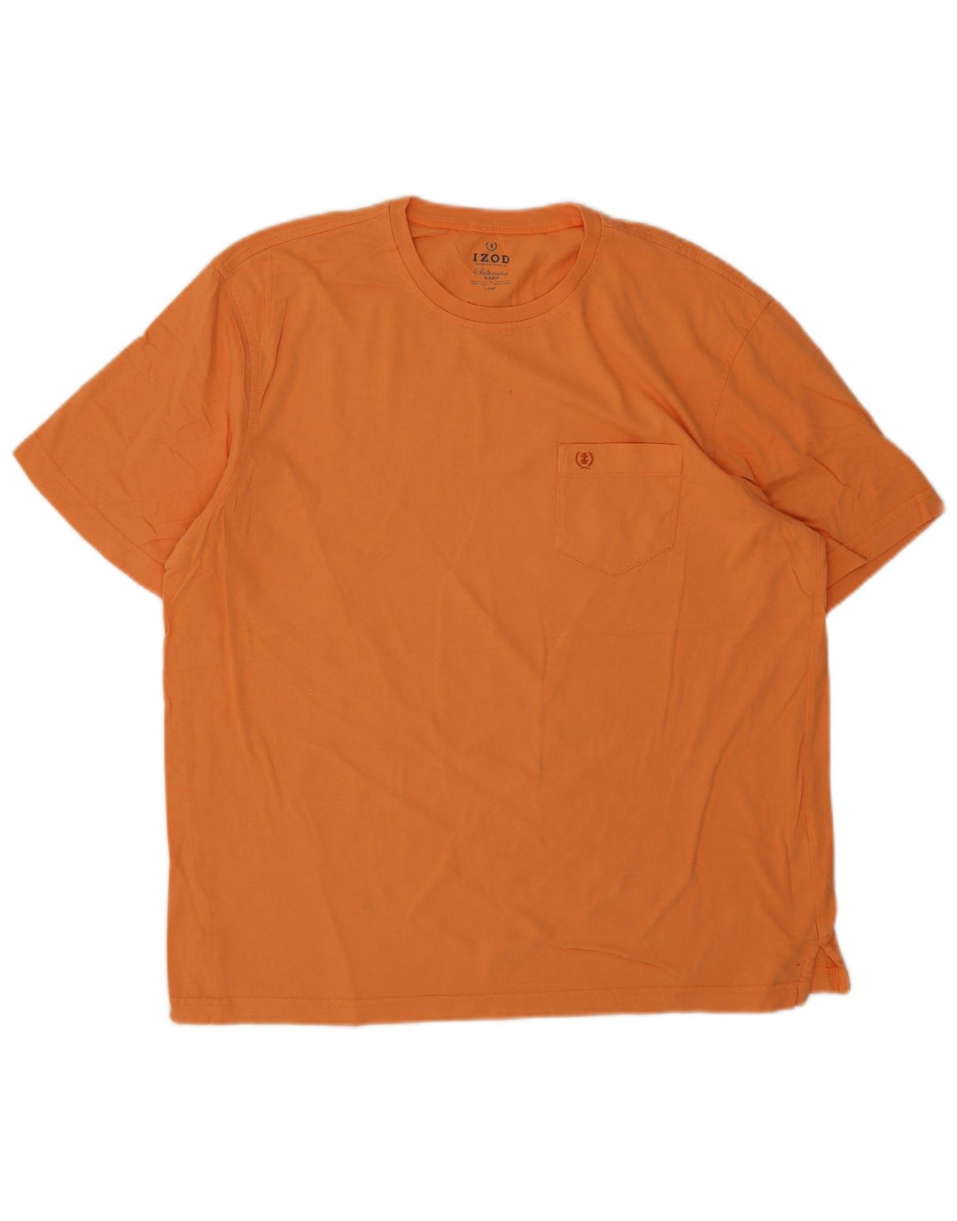 Izod Herren T-Shirt Top Large Orange Baumwolle