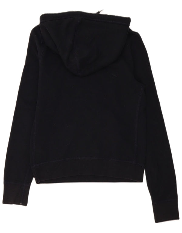 Abercrombie & Fitch Damen-Kapuzenpullover mit Grafik, UK 12, mittelschwarz, Baumwolle