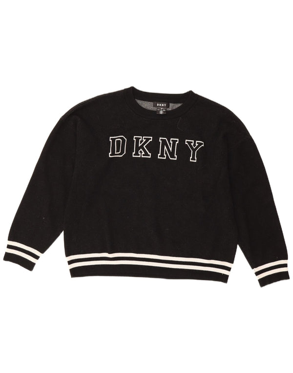 Dkny Damen-Sweatshirt in Übergröße mit Grafik, Gr. 42, Größe L, schwarze Viskose