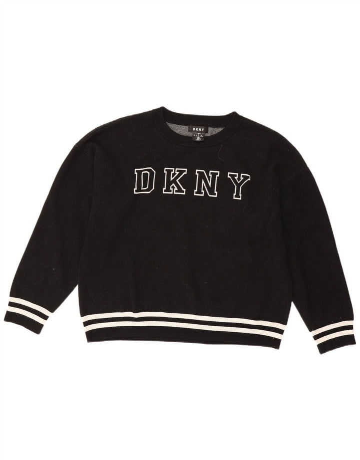 Dkny Damen-Sweatshirt in Übergröße mit Grafik, Gr. 42, Größe L, schwarze Viskose