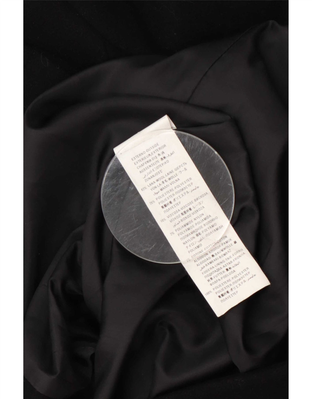 Benetton Damenmantel UK 8 Small Black Wool