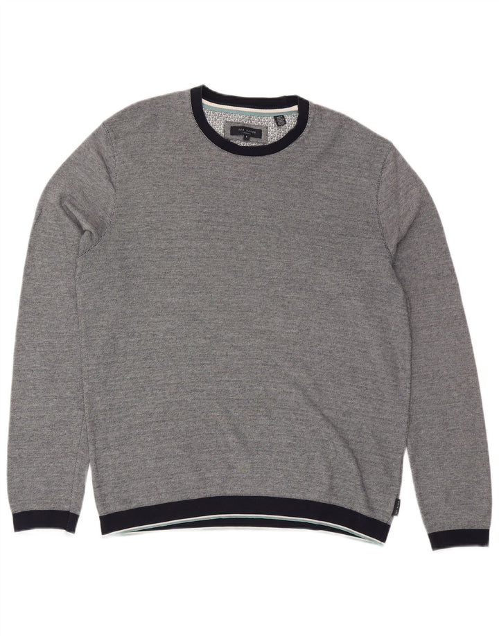 TED BAKER Herren Sweatshirt Pullover Größe 5 XL Marineblau Baumwolle