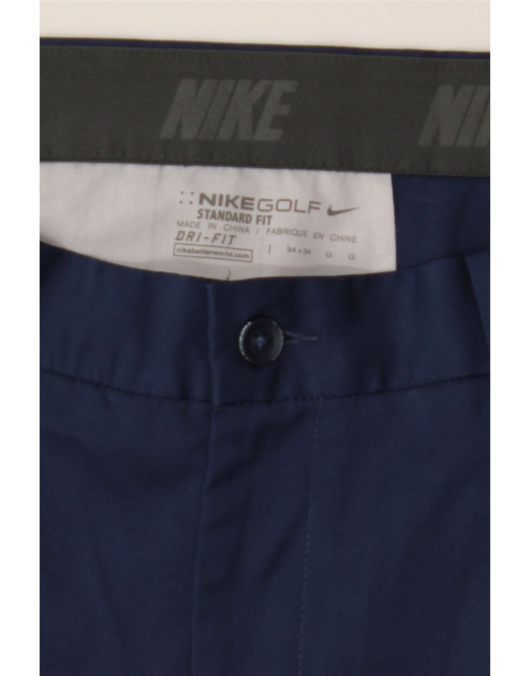 NIKE Herren-Dri-Fit-Freizeithose mit Standard-Passform, W34, L34, marineblaues Polyester
