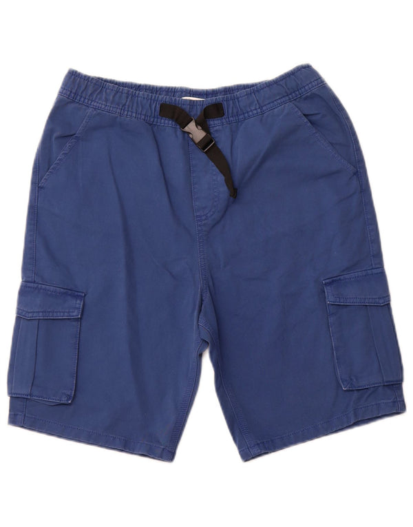 MARKS & SPENCER Cargo-Shorts für Jungen, 14–15 Jahre, W28, blaue Baumwolle