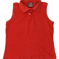 DIADORA Womens Sleeveless Polo Shirt IT 42 Medium Red Cotton Vintage Diadora and Second-Hand Diadora from Messina Hembry 