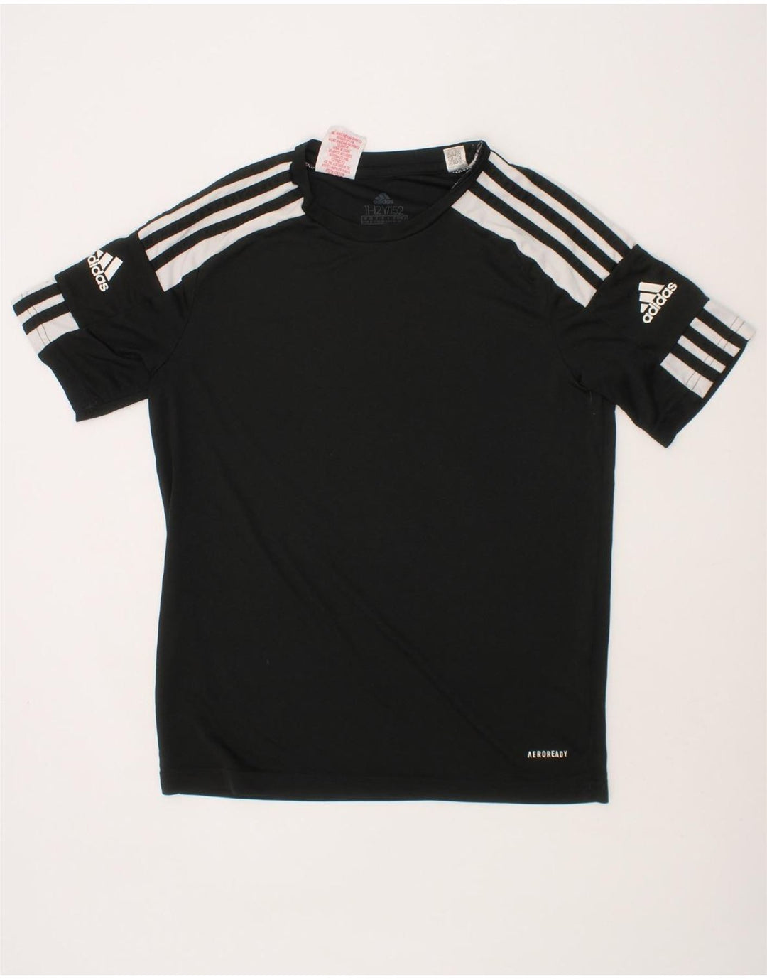 ADIDAS Boys Graphic T-Shirt Top 11-12 Years  Black Polyester Vintage Adidas and Second-Hand Adidas from Messina Hembry 