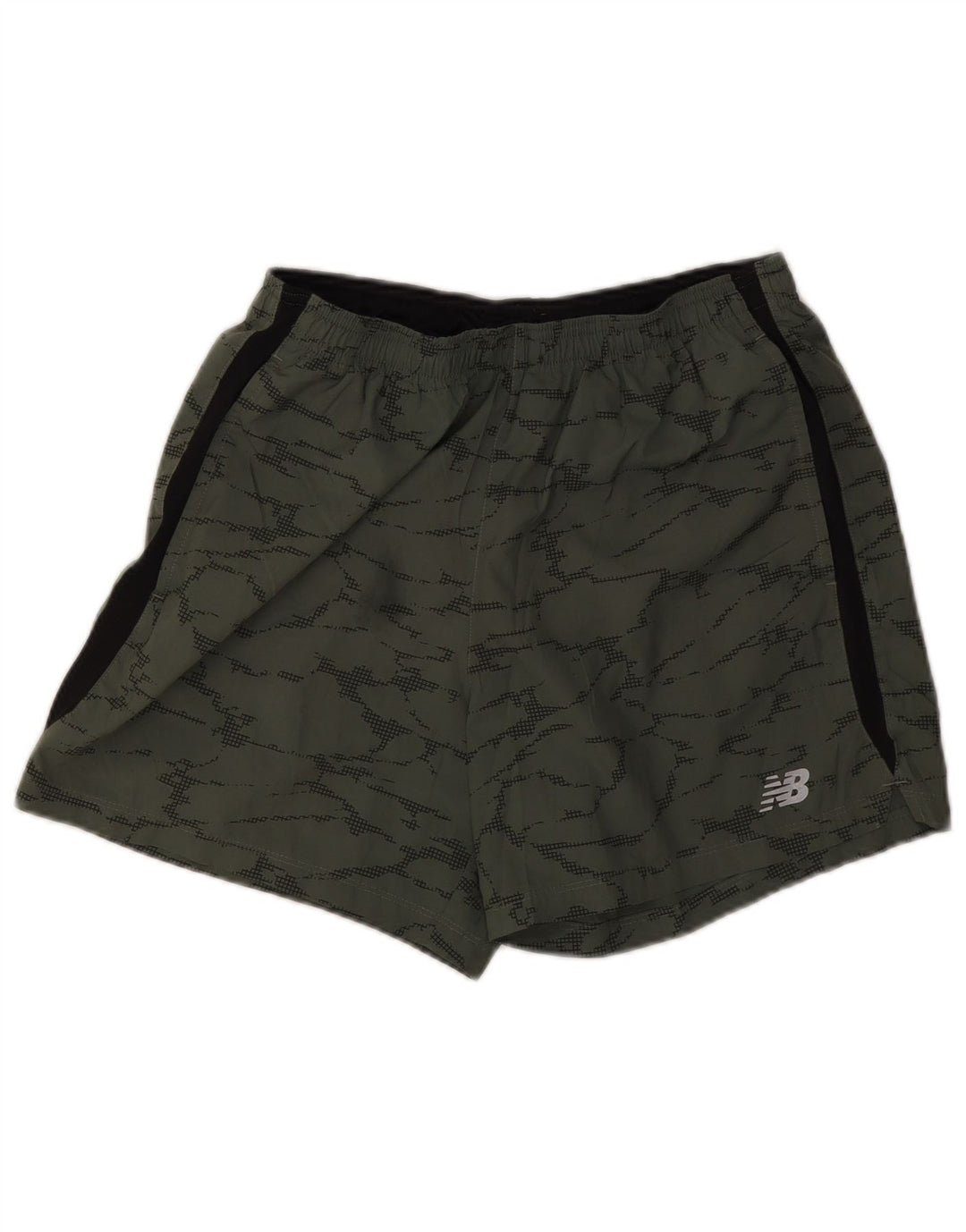 New Balance Herren Sportshorts Medium Khaki Camouflage Polyester